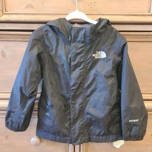 North face 3t toddler black rain coat jacket windbreaker